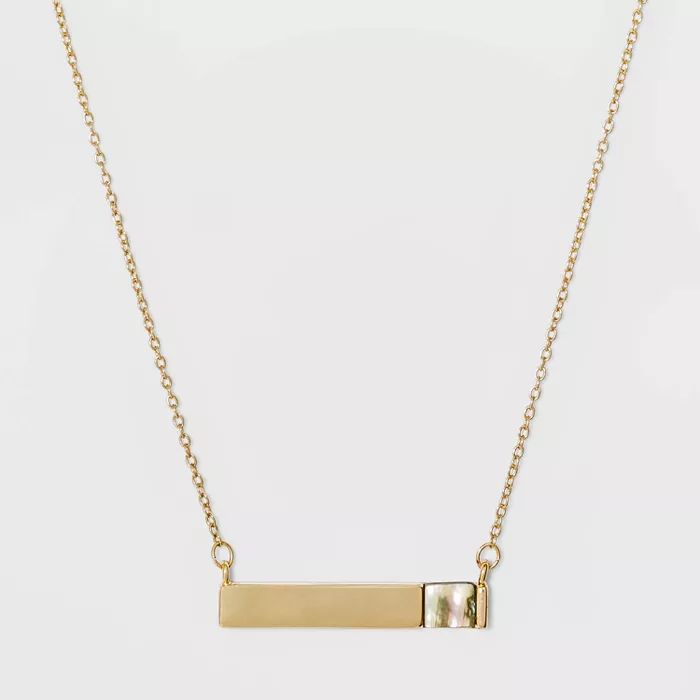 Semi-Precious Horizontal Bar Necklace - A New Day™ | Target