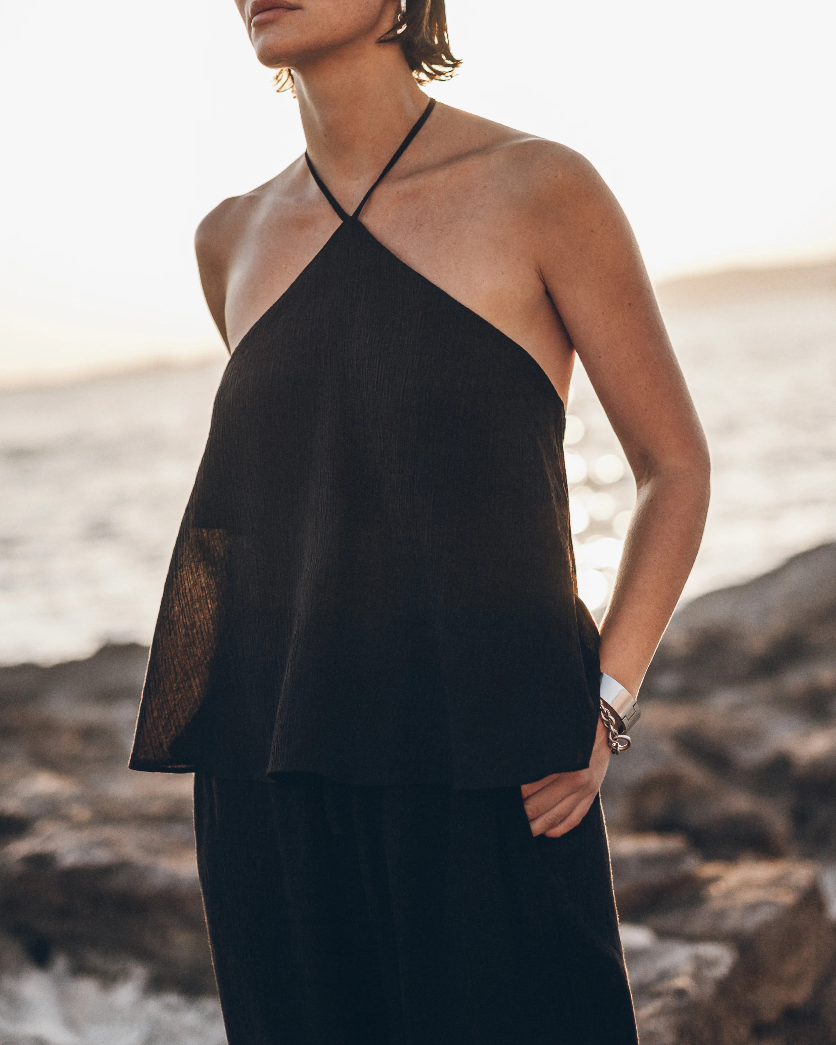 The Black Halterneck Top | MIKUTA