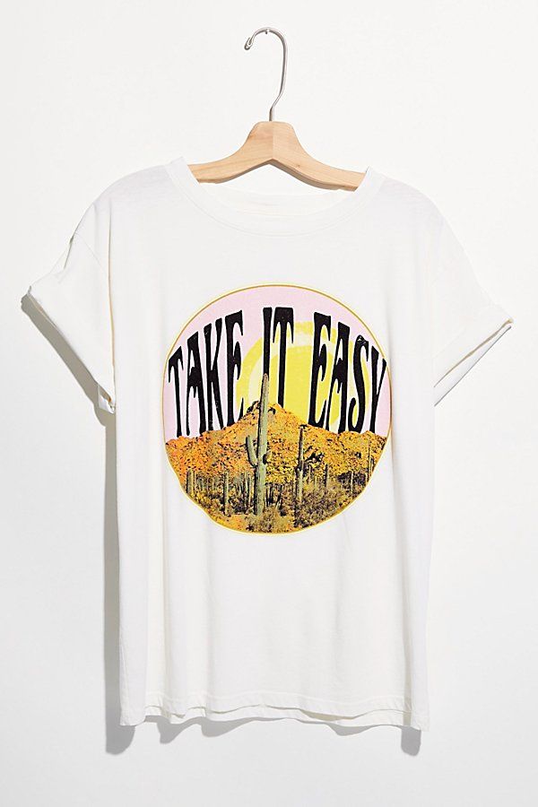 Take It Easy Graphic Tee by Free People, Cream, XL | Free People (Global - UK&FR Excluded)