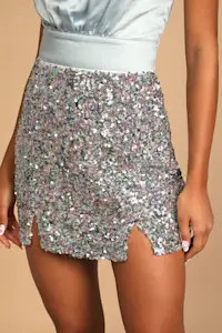 Megawatt Lavender Multi Sequin Mini Skirt | Lulus (US)