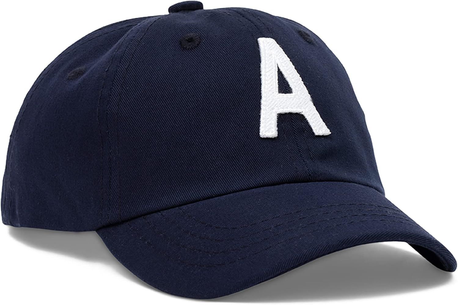 Tiny Expressions - Initial Toddler Boys Baseball Cap | Monogrammed Adjustable Navy Letter Hat | Amazon (US)