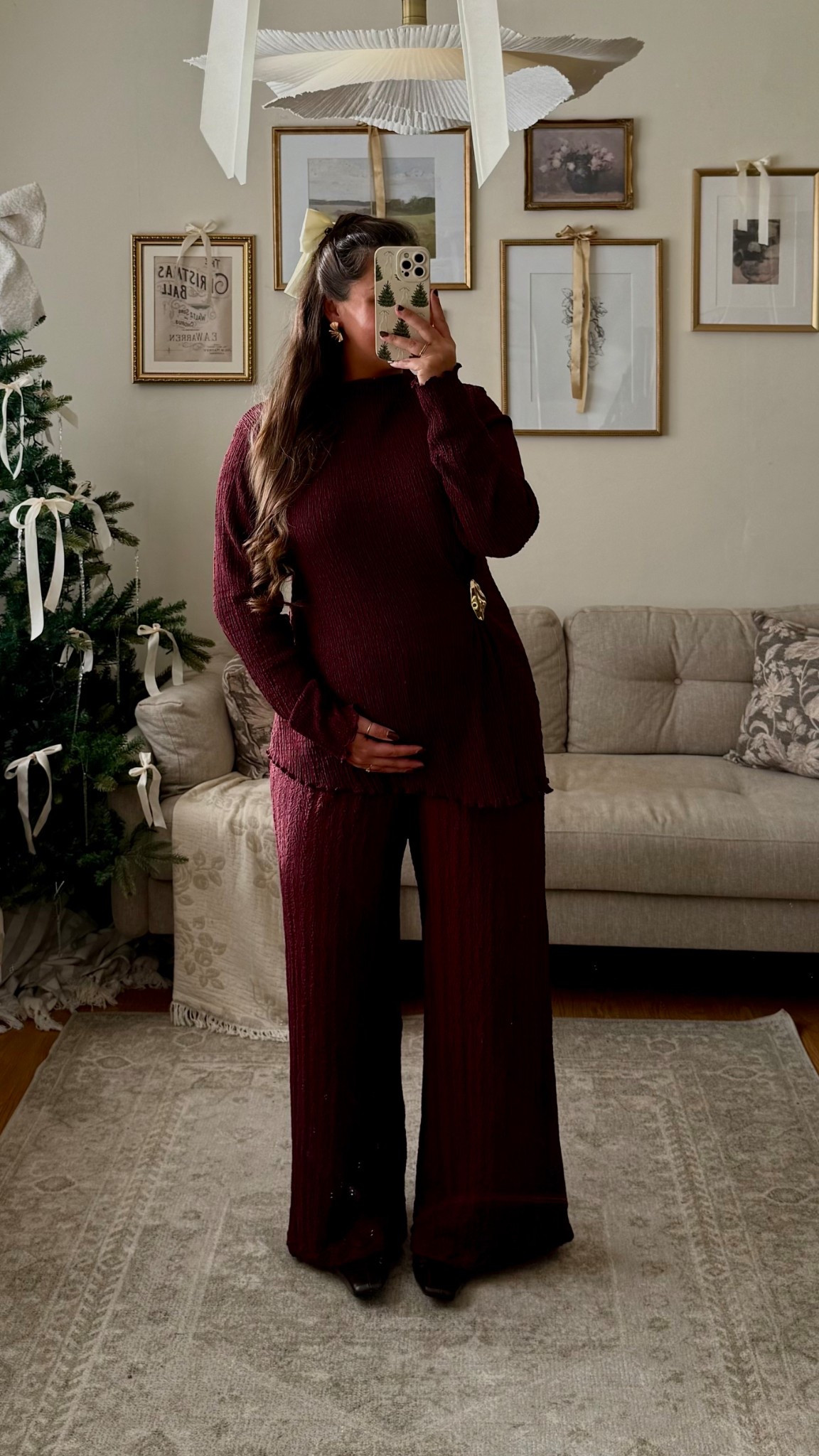 Comfy bump friendly festive outfit ❤️✨

#LTKuk #LTKfestive #LTKmaternity