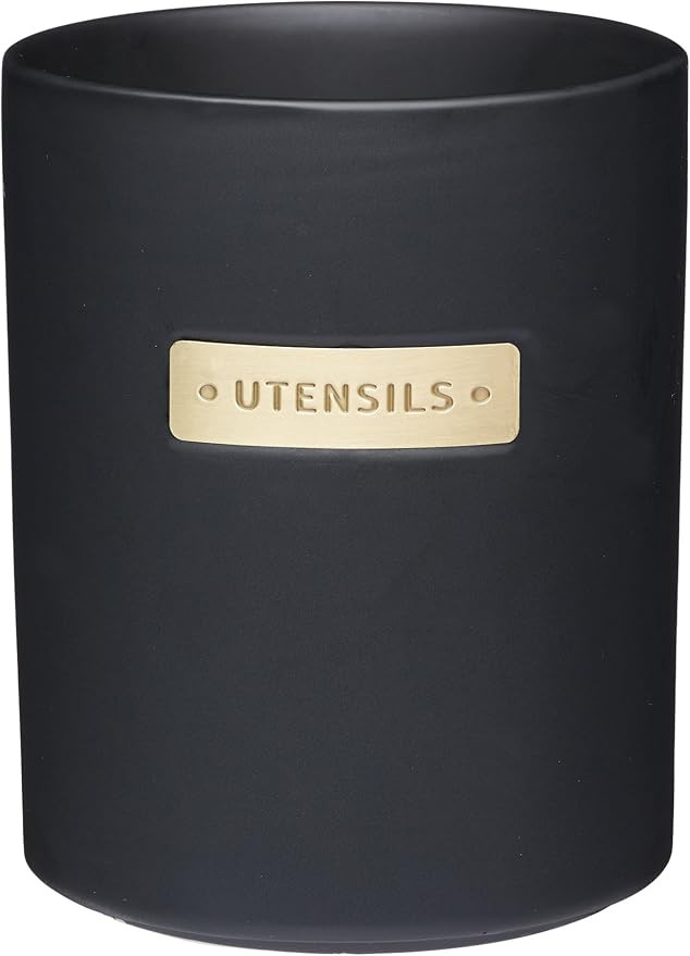 Master Class MasterClass Stoneware and Brass Effect Kitchen Utensil Holder, 11.8 x 11.8 x 15.2 cm... | Amazon (US)