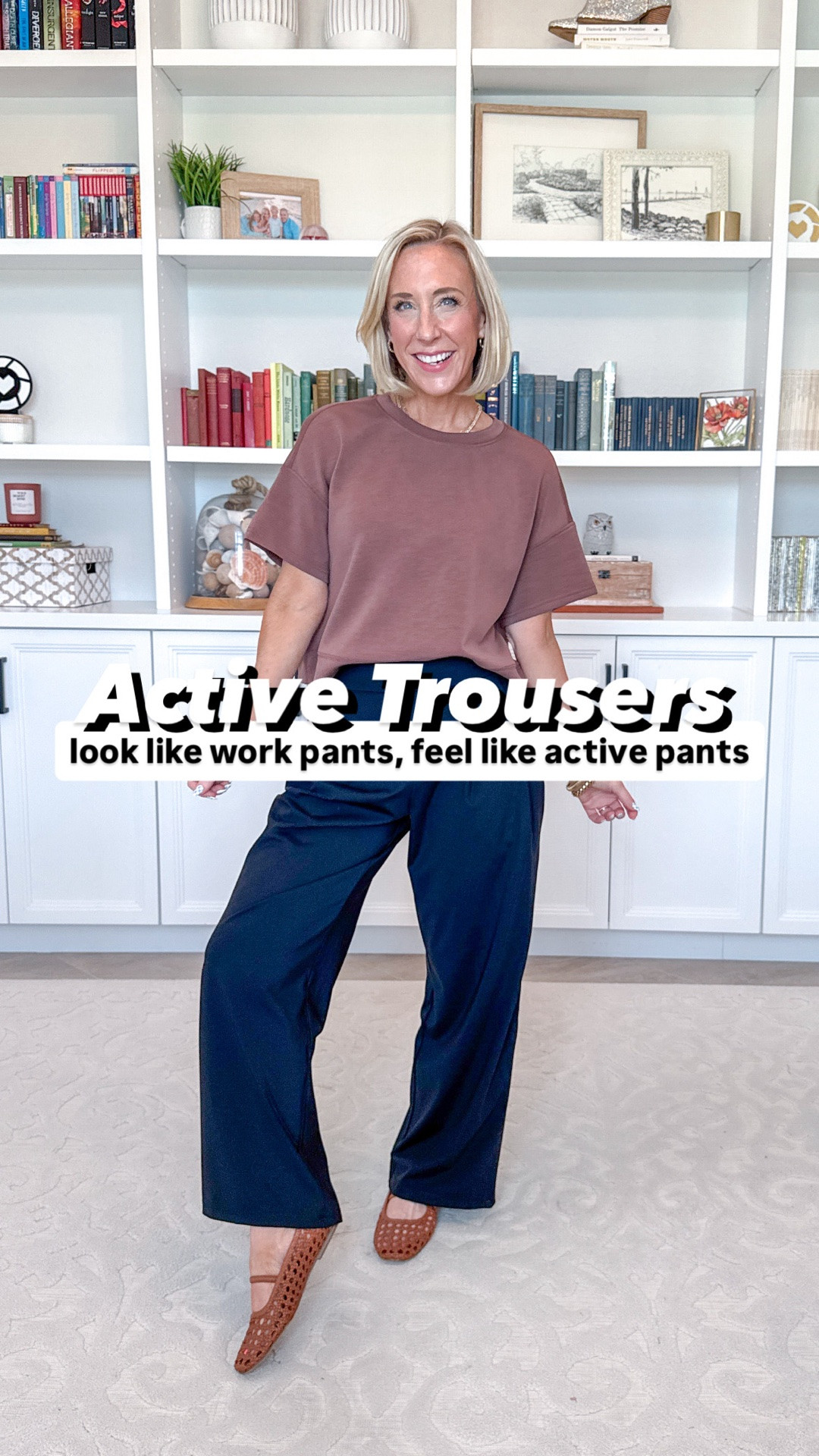Active Trousers
look like work pants, feel like active pants
* Wide Leg Yoga-Work Pants - size small, 27" Inseam. 30+ songs
* Short Sleeve Mock Neck Sweater - size Small. 8 colors.
Wide Leg Dressy/Casual/Yoga High Waist Trousers - size small, 27" Inseam with Faux Back Pockets (should have done an XS). 7 colors. (I got the Black, Dark Navy, and Gray Sage).
Modal Soft Short Sleeve Drop Shoulder Boxy Crop T-Shirt - size small. 6 colors.
Modal Soft Long Sleeve Polo Sweatshirt - size small. 5 colors.
UPF 50+ Short Sleeve Quick Dry Boxy Crop T-Shirt - size XSmall. 12 colors.
* Cropped Denim Jacket w/ Long Sleeves - size XS. $32.

#LTKOver40 #LTKSeasonal #LTKWorkwear