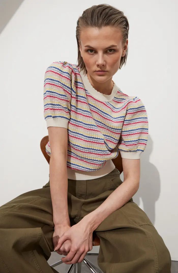 & Other Stories Stripe Puff Sleeve Sweater | Summer Outfits 2024 | Summer Fashion 2024 | Nordstrom