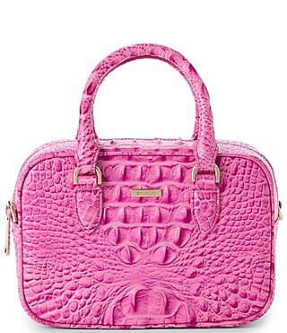 BRAHMIN Candy Pink Melbourne Collection Mara Mini Satchel Bag - Candy Pink | Dillard's