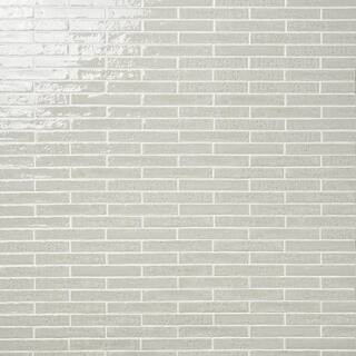 Virtuo Chameleon Gray 1.45 in. x 9.21 in. Polished Crackled Ceramic Subway Wall Tile (4.65 sq. ft... | The Home Depot