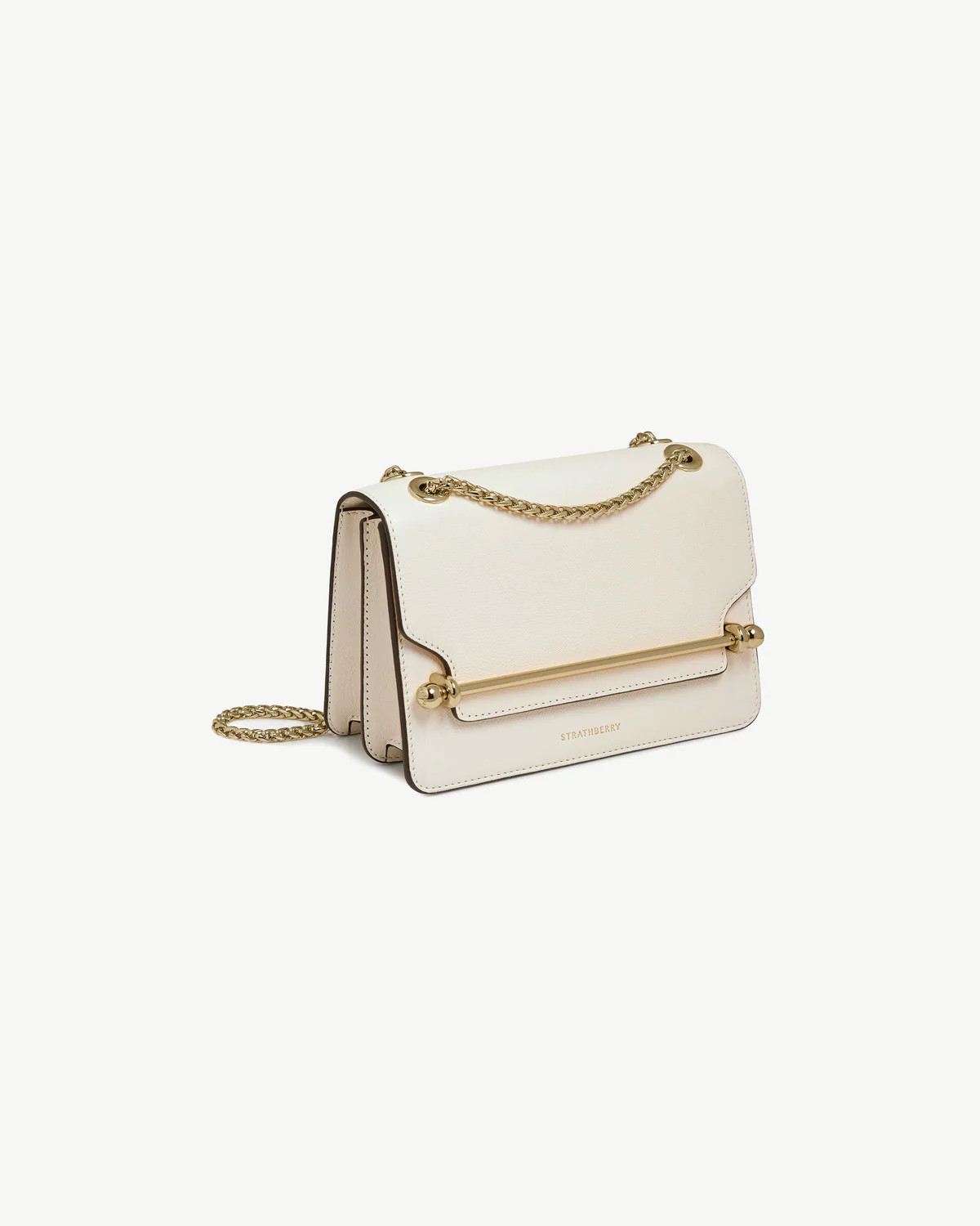 Strathberry - East/West Mini - Crossbody Leather Mini Handbag - White | Strathberry