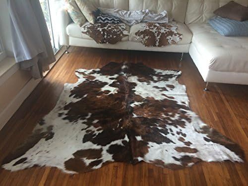 RODEO Tricolor Cow Hide Cow Skins Hair on Leather Rug Size Large TR 5x7 | Amazon (US)