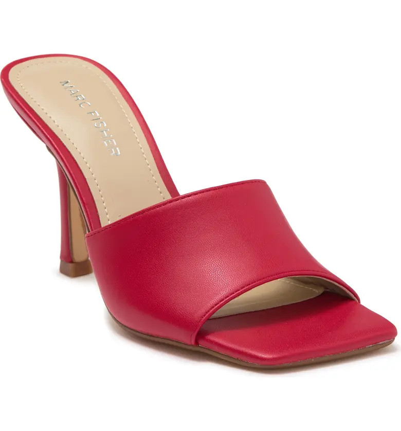 MARC FISHER Sqaure Toe Slide Sandal Heel | Nordstromrack | Nordstrom Rack