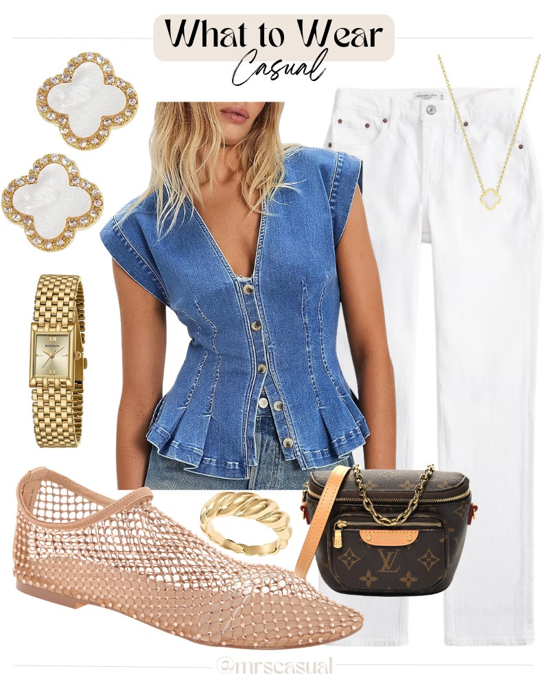 The kind of outfit that always looks put together without trying too hard. 🤍 Everything is linked below!

#LTKootd #LTKmomlife #LTKOver40