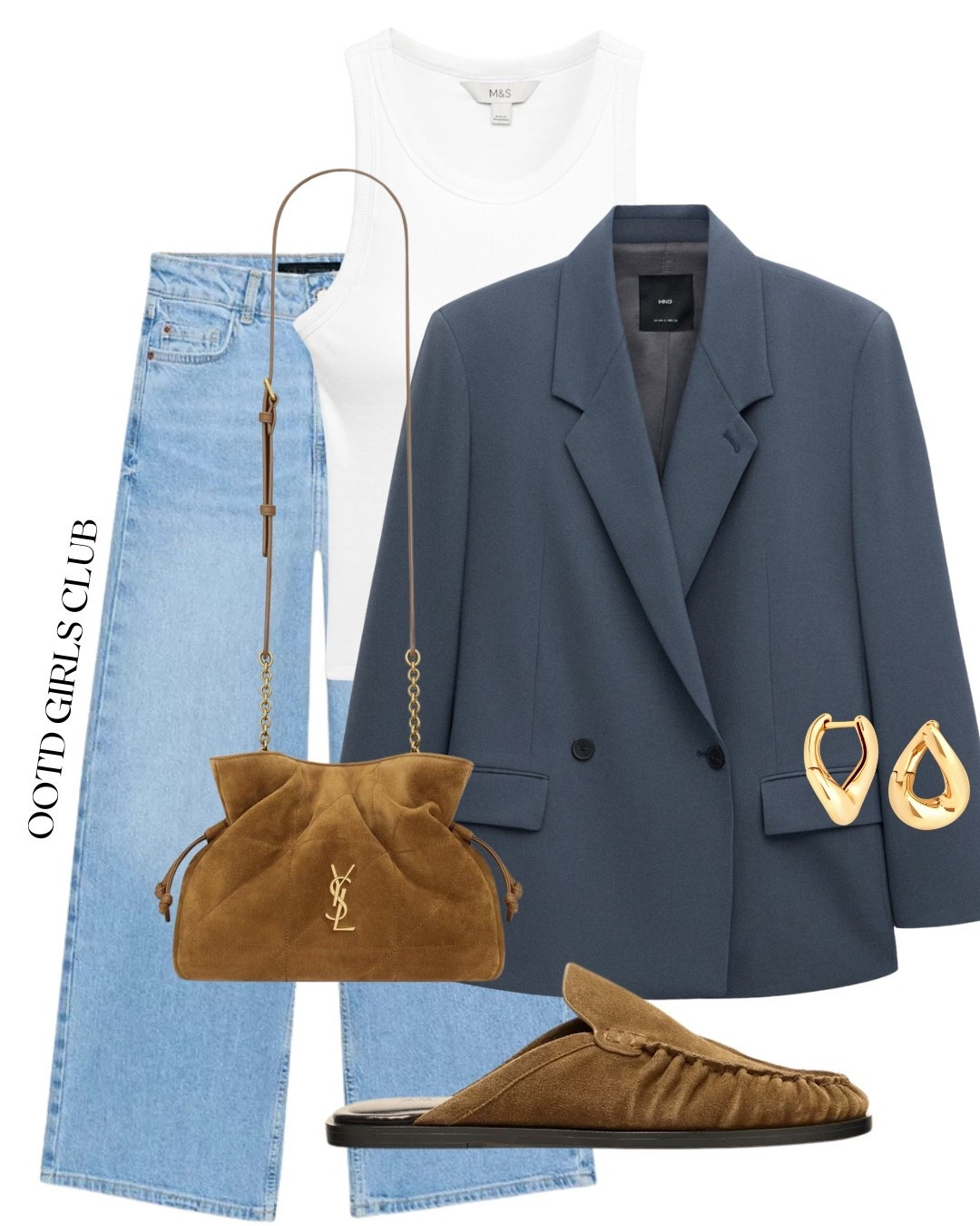 One base for spring - blazer styling - backless loafers - YSL - Saint Laurent 

#LTKeurope #LTKbag #LTKspring