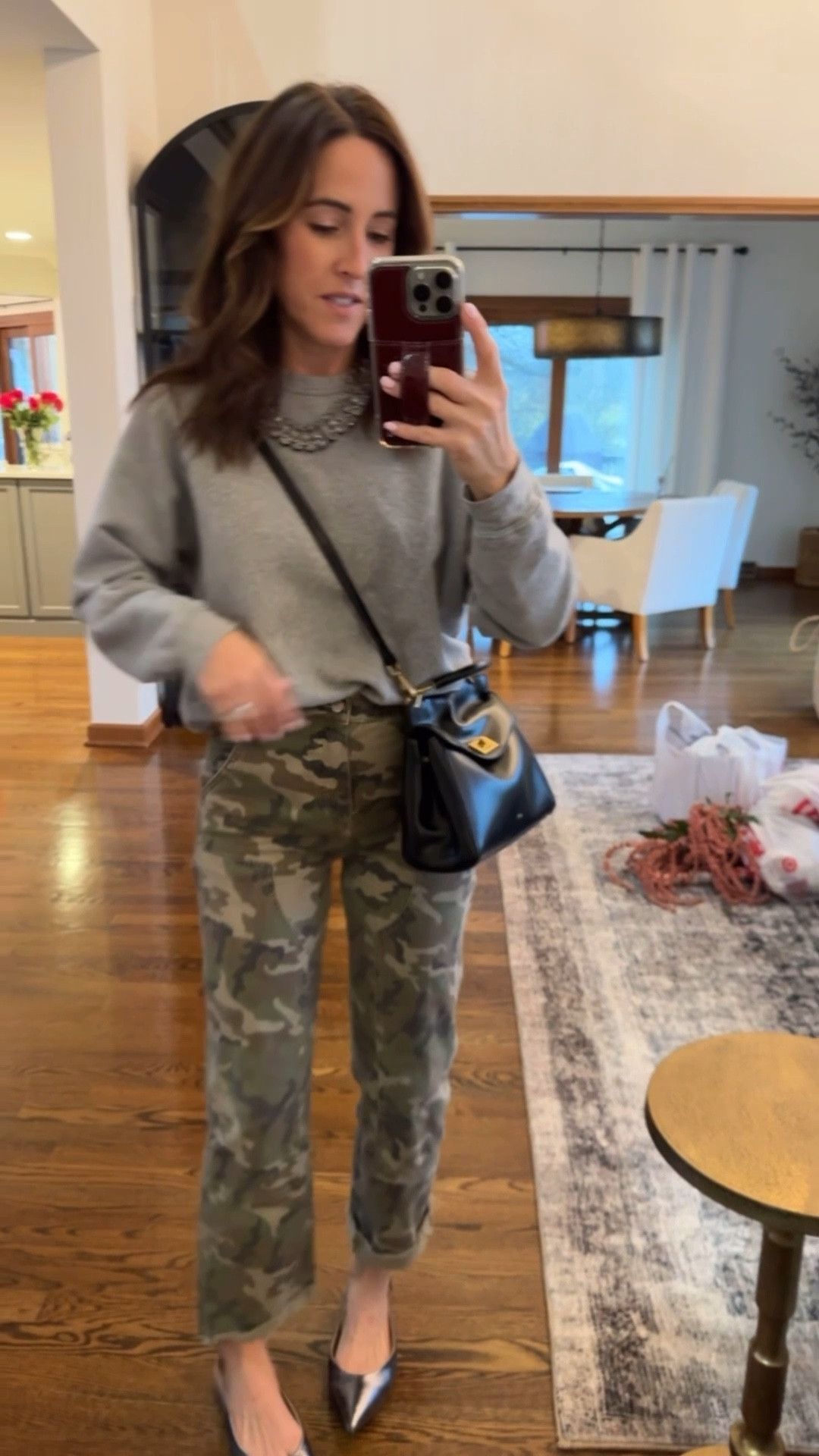 Ootd. 
LOVE these camo pants. I went down one size. On sale  
X-Small sweatshirt 

#LTKSeasonal #LTKOver40 #LTKootd