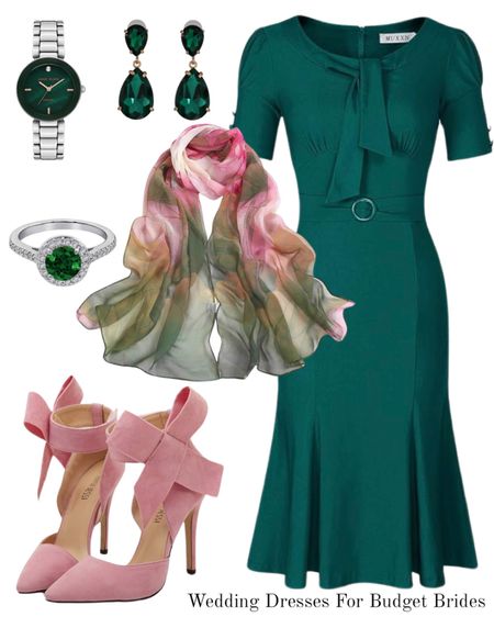 Wedding guest outfit idea.

Vintage style wedding guest dress. Winter wedding guest dress. Event dress. Winter dresses. Wedding guest. Wedding guest dress. Semi formal dress. Winter party dress. Semi formal wear. Green wedding guest dress. Maid of honor dress. Pink high heels.

#LTKSeasonal #LTKstyletip #LTKwedding