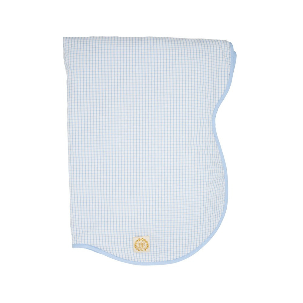Tummy Time Throw - Beale Street Blue Windowpane with Beale Street Blue | The Beaufort Bonnet Company
