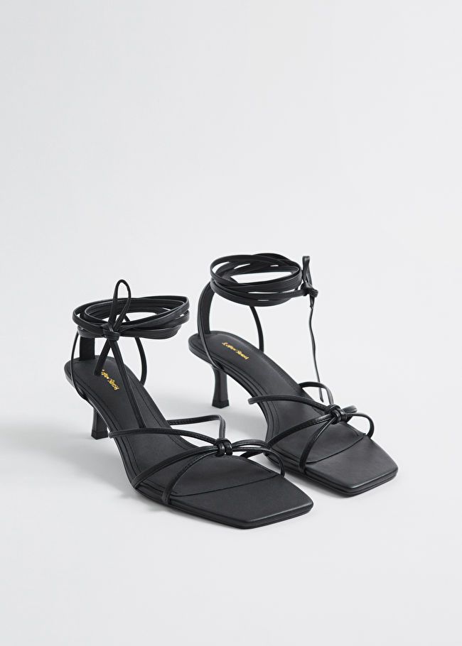 Strappy Kitten Heel Leather Sandals | & Other Stories (EU + UK)