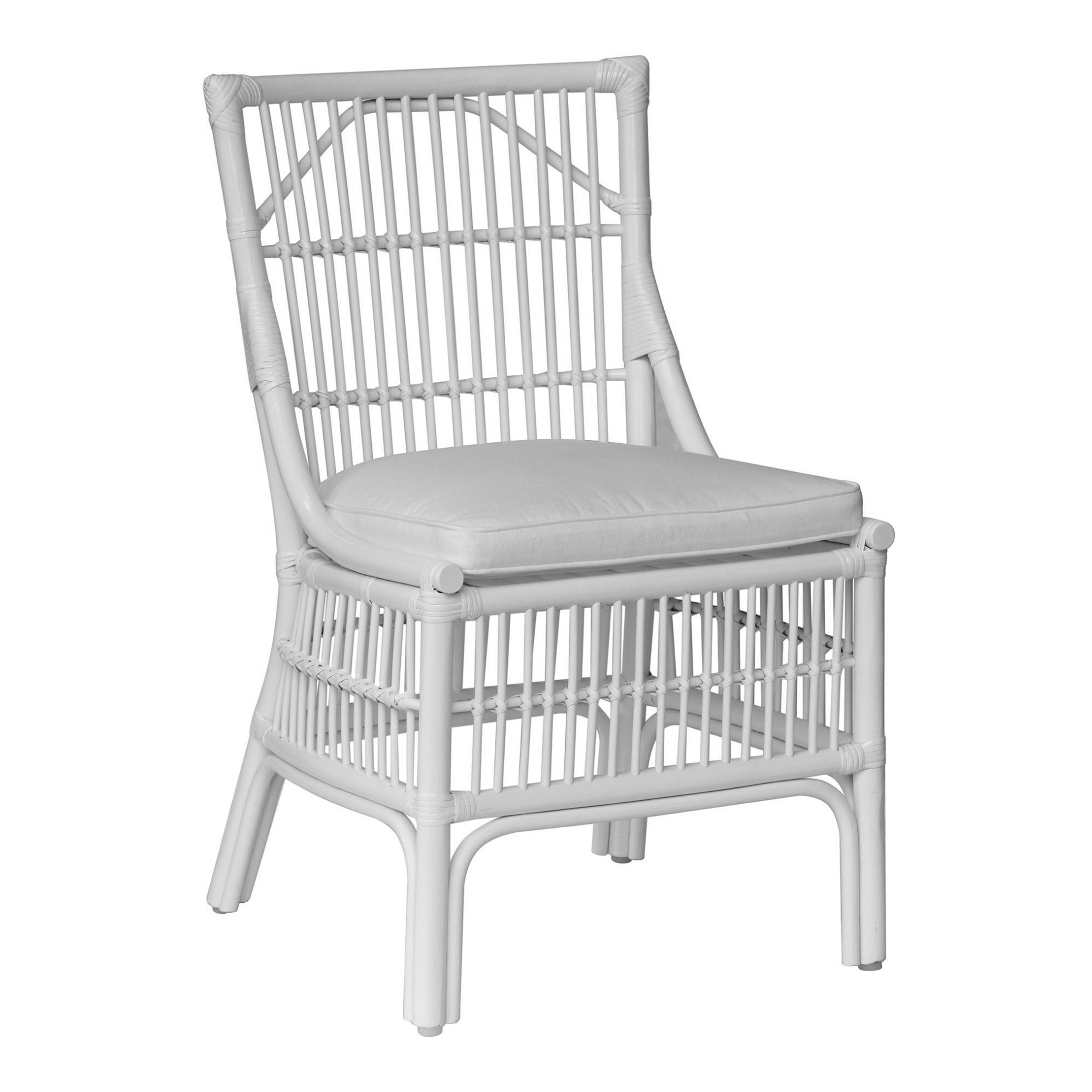 Cunard Rattan Slat Back Upholstered Dining Chair 2 Piece Set | World Market