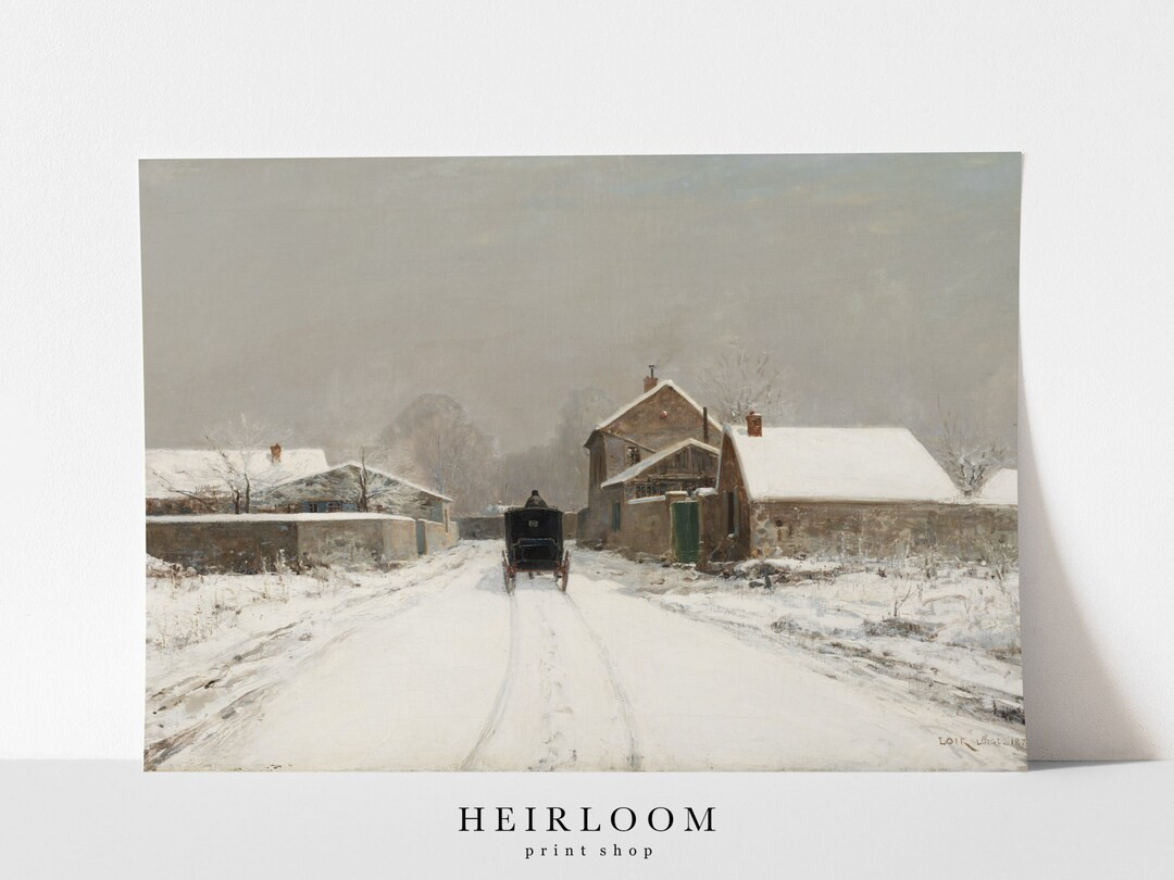 Neutral Winter Prints Snow Landscape Art Muted Painting - Etsy Canada | Etsy (CAD)