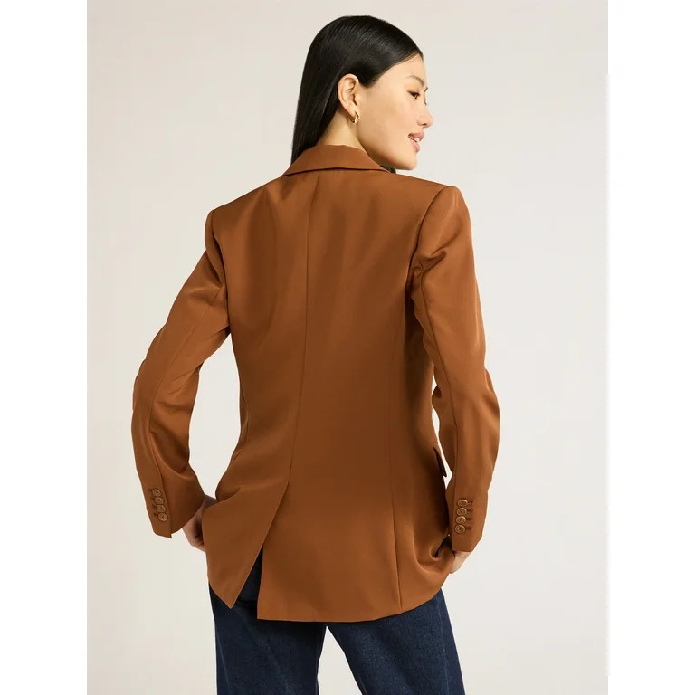 Scoop Women's Ultimate Crepe One Button Suit Blazer, Sizes XS-XXL | Walmart (US)
