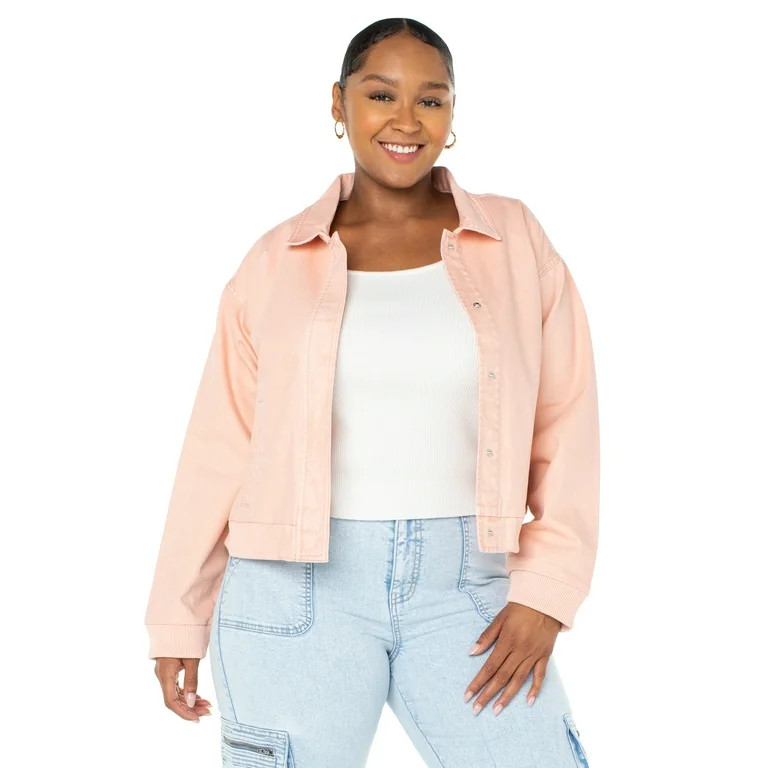 Celebrity Pink Juniors Plus Bomber Jacket (Sizes 1X-3X) - Walmart.com | Walmart (US)