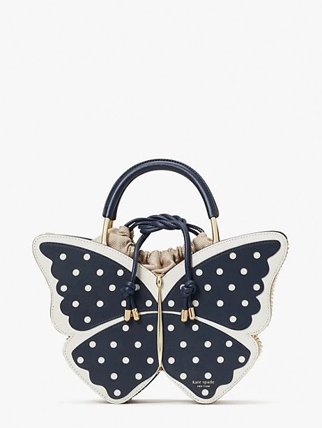 wing it polka dot wicker butterfly satchel | Kate Spade (US)