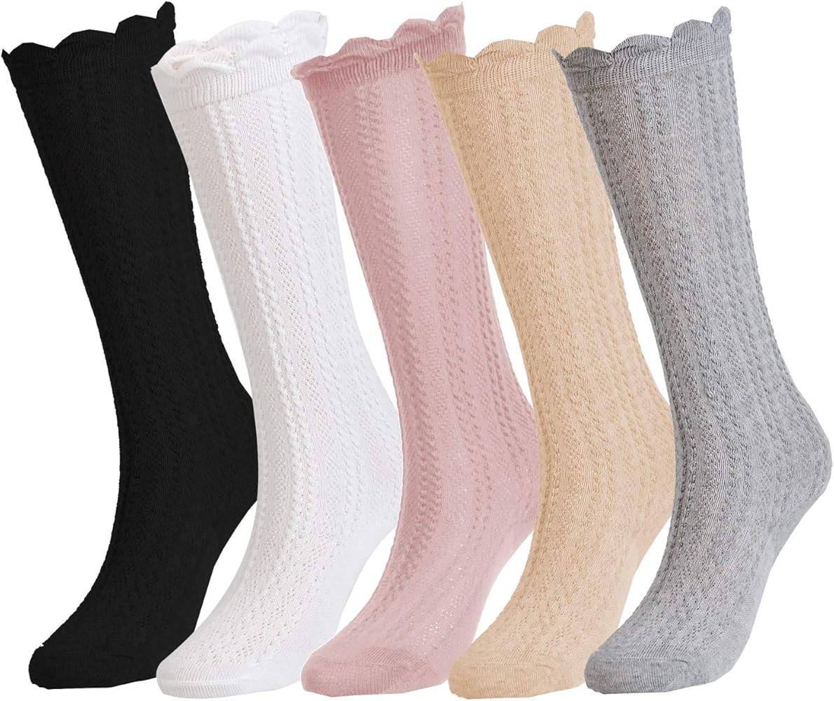 EPEIUS Baby Girls Knee High Socks Uniform Socks Newborn Infant Toddler | Amazon (US)