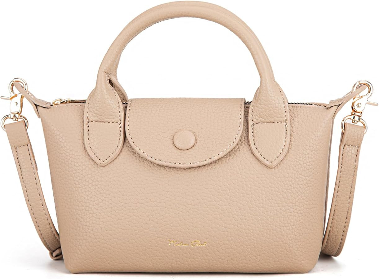 Milan Chiva Mini Crossbody Bag for Women Chic Elegant Satchel Small Top Handle Purse Lightweight | Amazon (US)