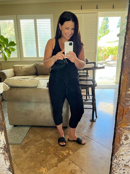 Doing all the chores and errands in this jumper romper after a weekend away. I’ve had it for years and it’s fantastic! Runs tts, I’m wearing a small. Perfect for travel, I also have it in the short sleeve version. 

#LTKtravel #LTKstyletip #LTKFind
