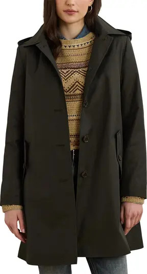 Longline Raincoat with Removable Hood | Nordstrom