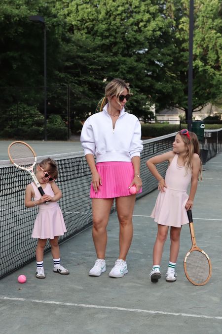 Girls tennis dresses and baby sambas. Mommy and me Athleisure  

#LTKFitness #LTKStyleTip #LTKSeasonal