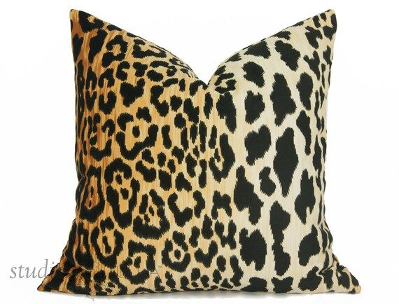 Animal Print Velvet Pillow - Decorative Pillow Cover - 20 inch - leopard pillow cover -  ready to sh | Etsy (US)