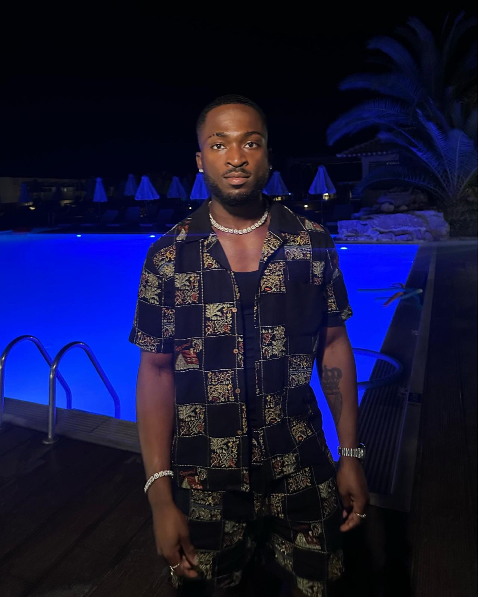 Men’s shorts and shirt co-ord, floral shirt, silver chain, men’s holiday outfit ideas 

#LTKmens #LTKSeasonal #LTKstyletip