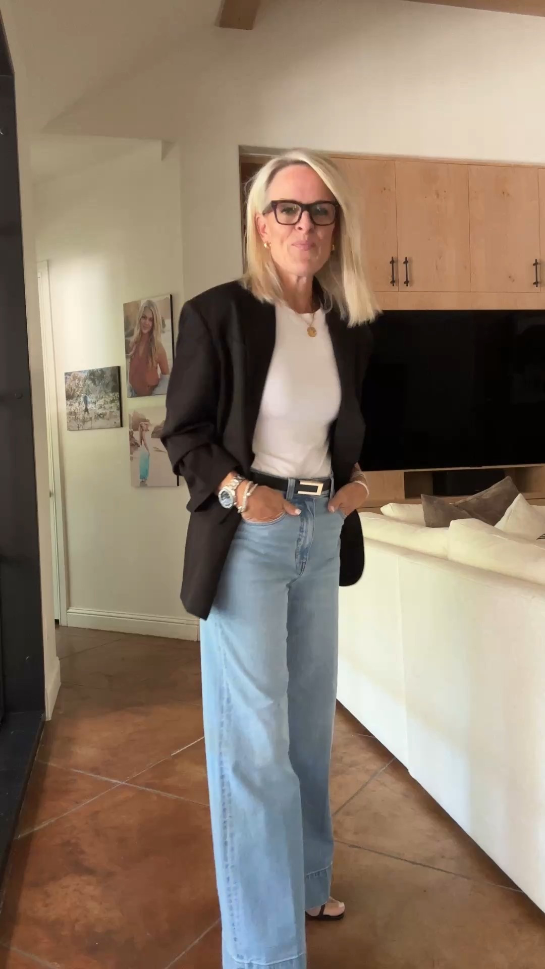 The oversized blazer…perfected! 

Wearing small 
Use code CINDY15 for 15% off 

This laid back blazer will go with so much and be a staple for years. Comes in 2 colors 

Trousers are 40% off 
Use code SHOPFALL
fit is tts wearing classic length 

#LTKSaleAlert #LTKStyleTip #LTKWorkwear