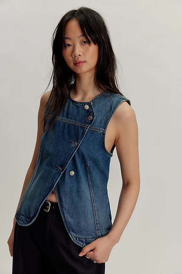 We The Free Maris Denim Vest | Free People (Global - UK&FR Excluded)