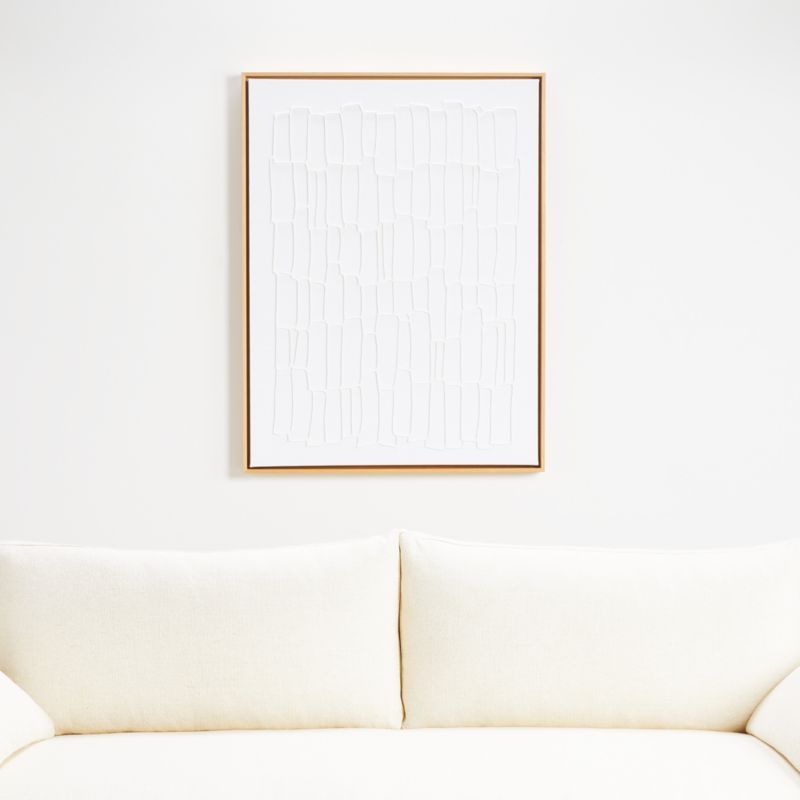 'Contour' Framed Hand-Painted Acrylic Canvas Wall Art 30"x40" by Beverly Fuller + Reviews | Crate... | Crate & Barrel