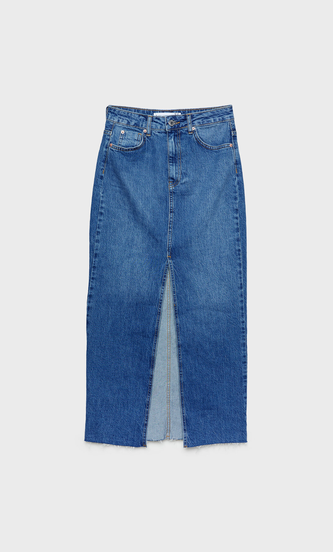 Long denim comfortable skirt - Women's fashion | Stradivarius United Kingdom | Stradivarius (UK)