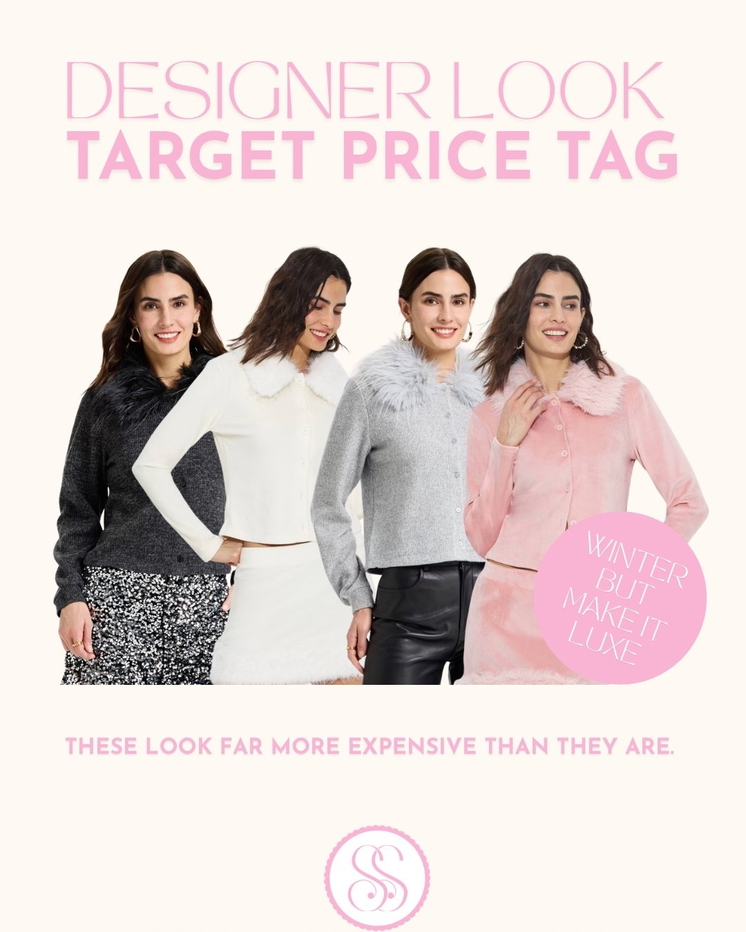 Target style, Target new arrivals, and Target finds like this are exactly why I always say the prettiest pieces don’t announce themselves — they just look expensive.

This Target winter edit is pure designer-coded winter luxe. Elevated knitwear, soft faux-fur details, and polished silhouettes that feel straight out of a high-end cold-weather capsule, but with a Target price tag. These are the kinds of Target fashion finds that make people stop you and assume you splurged.

What makes these stand out:
– Faux-fur collar cardigans with removable collars, so you get two looks in one
– Metallic knit and soft recycled blends that drape beautifully and photograph luxe
– Slim, flattering fits with stretch that feel intentional, not trendy
– Pieces that move seamlessly from daytime winter outfits to holiday dinners and evening events

This is elevated winter fashion done right — chic Target outfits that work for holiday parties, winter dinners, cold-weather travel, and any moment you want that quiet glam, winter-luxe look , but accessible.

If you’re searching for Target winter outfits, Target holiday outfits, Target luxe style, or an affordable designer look that genuinely feels high-end, this edit delivers. These are the Target finds that sell out quietly because they don’t look like Target.

#LTKSeasonal #LTKFindsUnder100 #LTKFindsUnder50