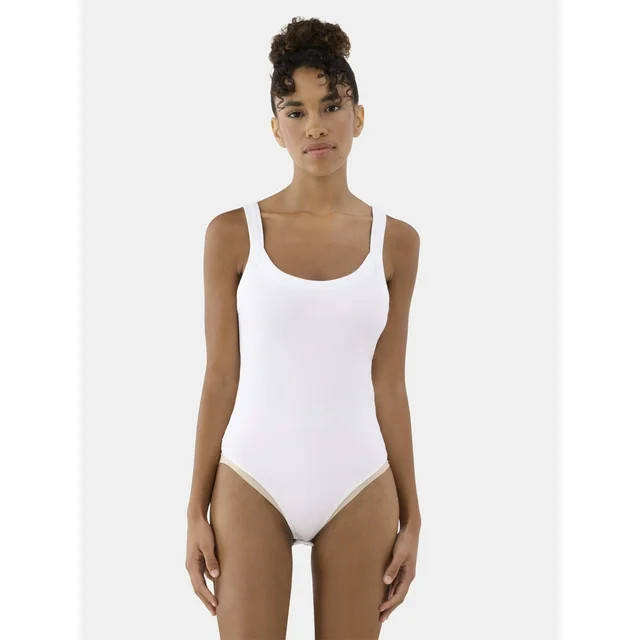 No Boundaries Seamless Tank Bodysuit, Women’s and Women’s Plus - Walmart.com | Walmart (US)