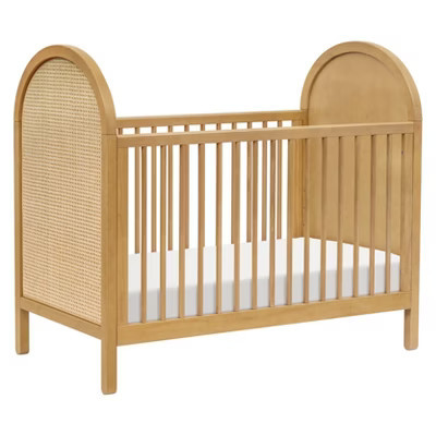 Babyletto Bondi Cane 3-in-1 Convertible Crib with Toddler Bed Conversion Kit - Honey with Natural Cane | Target