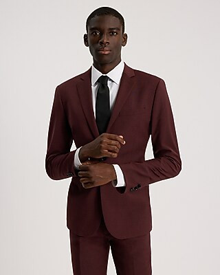 Extra Slim Red Wool-Blend Modern Tech Suit Jacket | Express