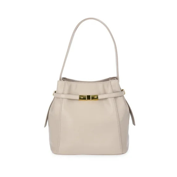 Time and Tru Women's Dalton Shoulder Bag, Cane Brown | Walmart (US)