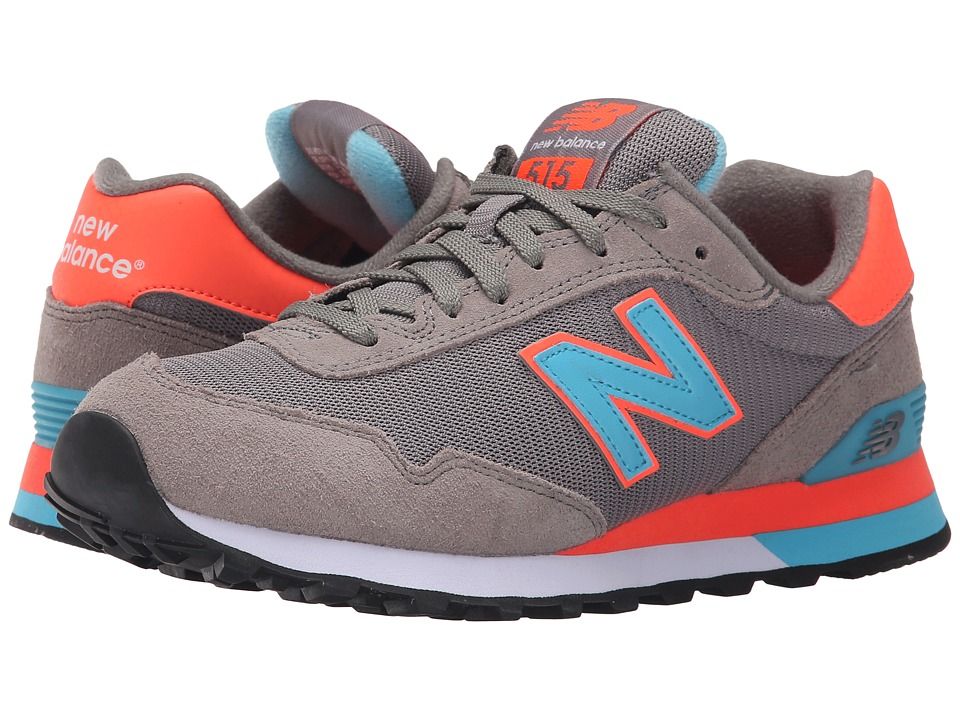 New Balance Classics - WL515 (Grey/Orange) Women's Classic Shoes | Zappos