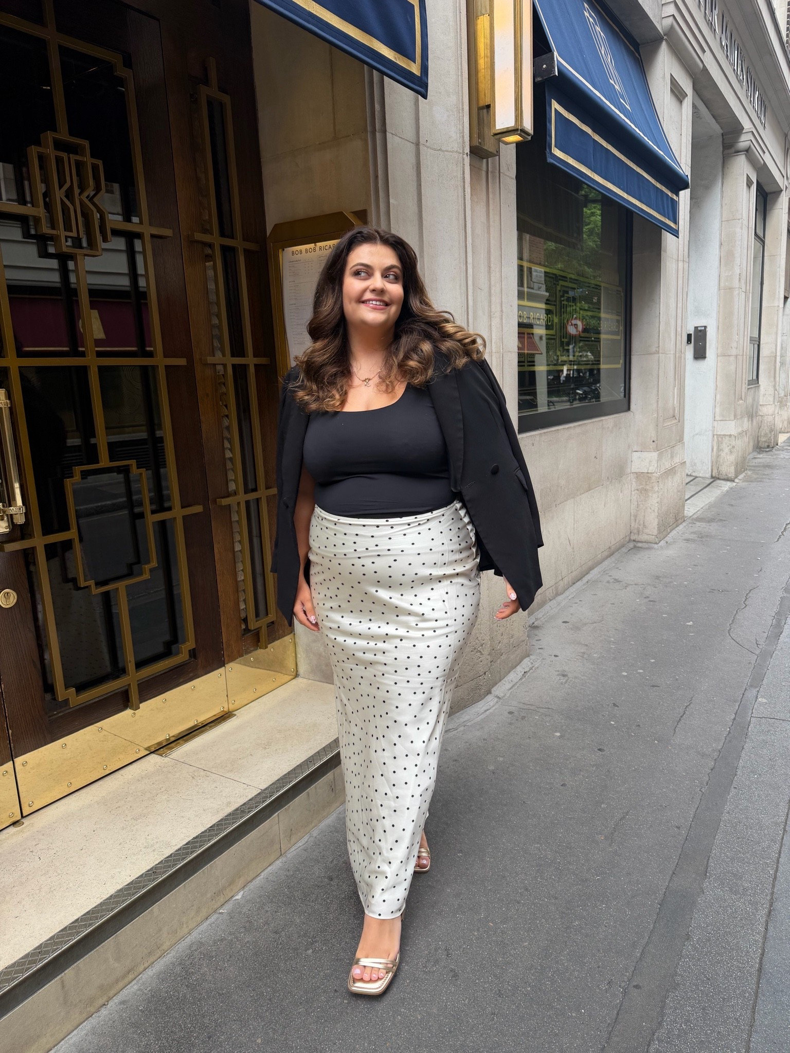 Bank holiday weekend dinner outfit 👯‍♀️ perfect for date night💕

Polkadot maxi skirt, maxi skirt, black blazer, black fest, Omnes, polkadot skirt, spotty skirt, brunch outfit, date night ootd, outfit of the night

#LTKuk #LTKspring #LTKdatenight