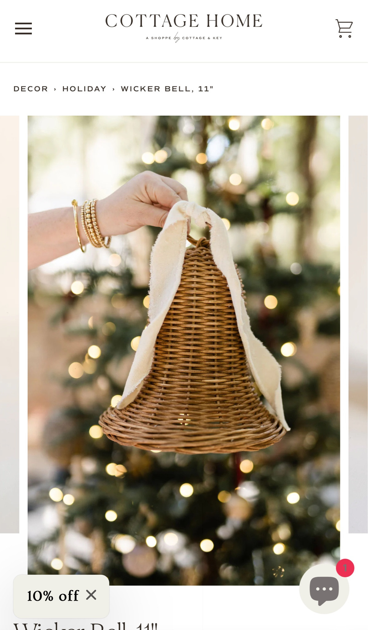 Our Best Selling Wicker Bell is getting low in stock! If you’ve been wanting one, grab it before it’s gone! 🎄

#LTKHome #LTKSeasonal #LTKFindsUnder100