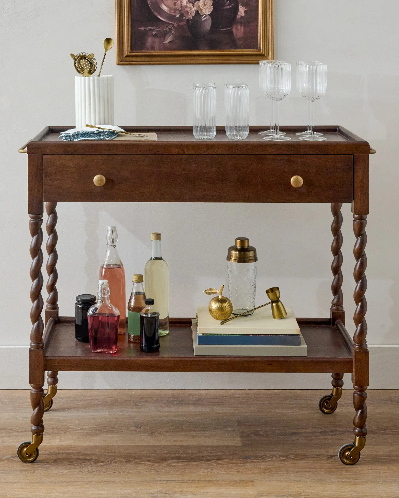 Barley Twist Bar Cart | Magnolia