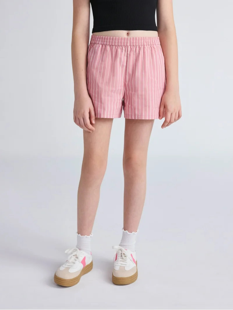 Weekend Academy Girls Pull-On Cotton Boxer Shorts, Sizes 4-18 - Walmart.com | Walmart (US)