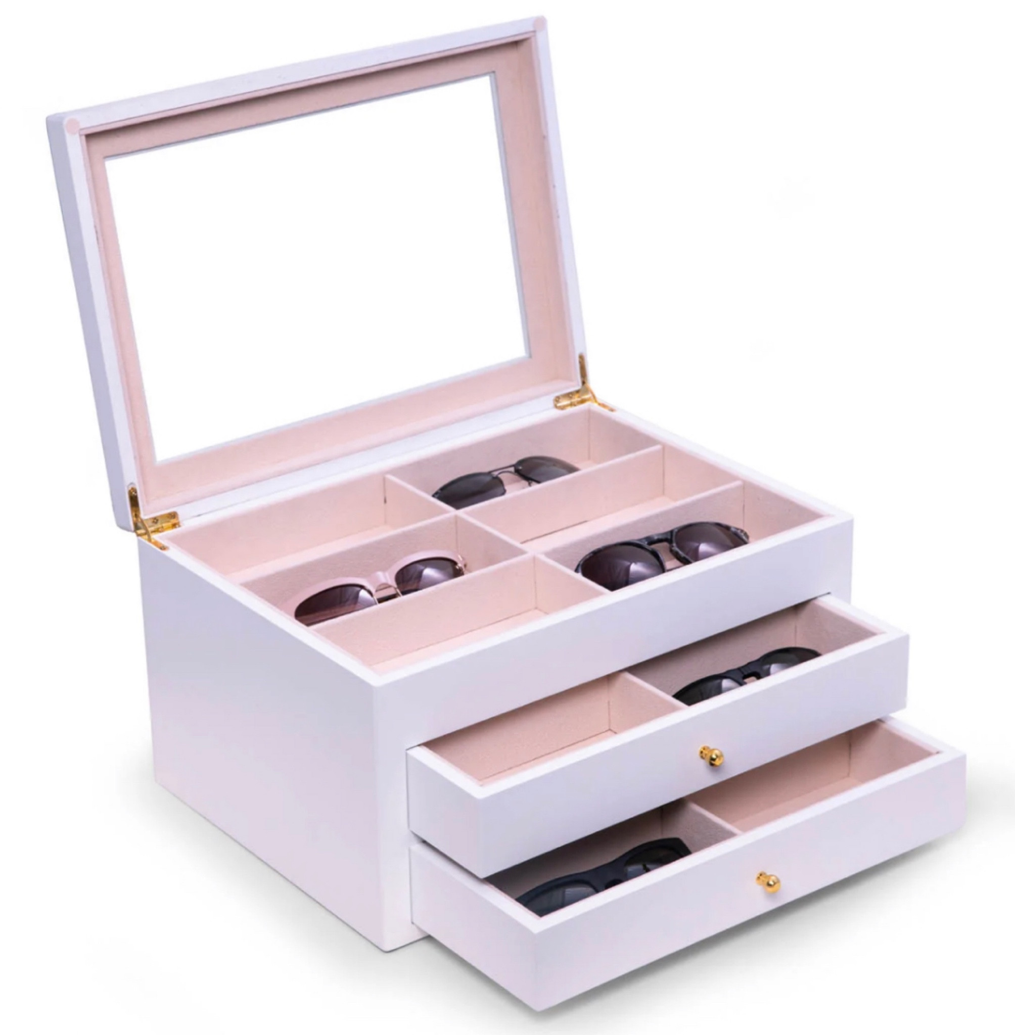 This box holds 18 pairs of glasses/sunglasses. I have a lot of different glasses and no organization from them so I’m excited for this to keep them in one place! 

#LTKFind #LTKstyletip #LTKhome