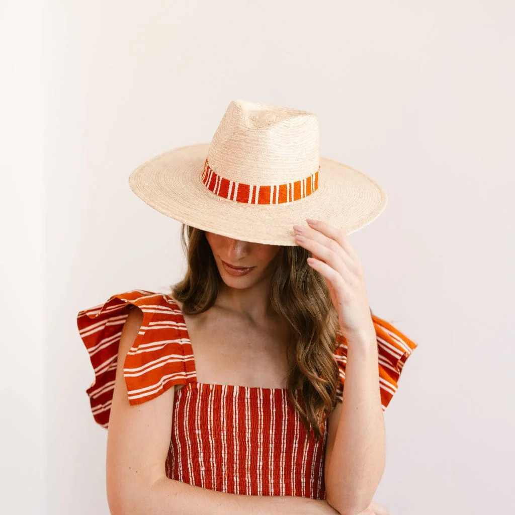 Hemingway Stripe Palm Hat | Sunshine Tienda