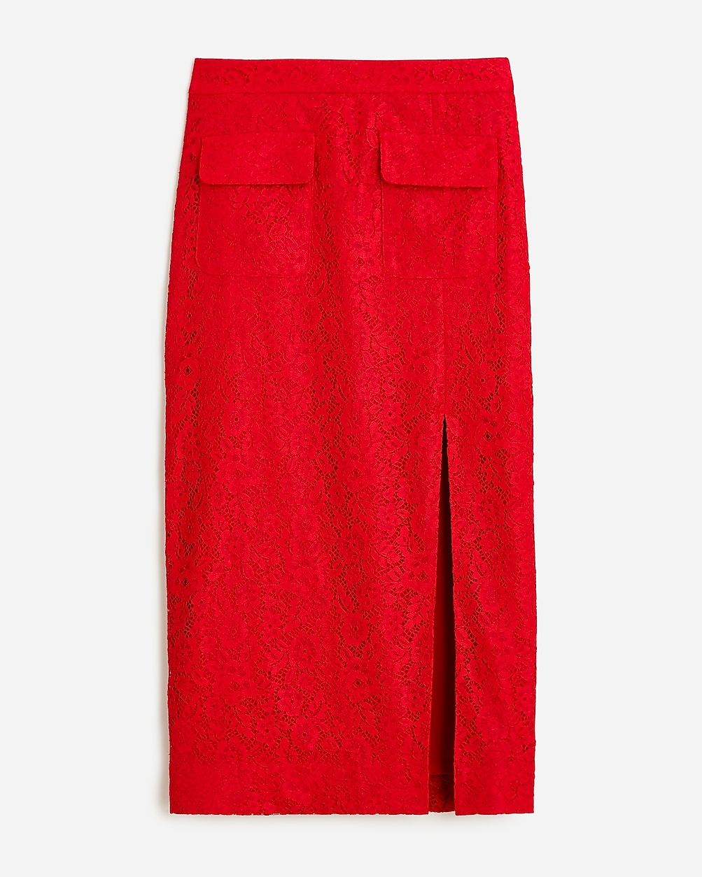 Side-slit pencil skirt with lace | J.Crew US