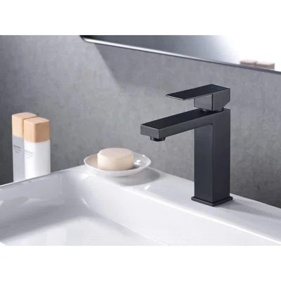 Black Bathroom Faucet ARCORA Matte Black Faucet For Bathroom Sink Modern Single Hole Bathroom Faucet With Cupc Supply Lines And Pop Up Drain | Wayfair North America